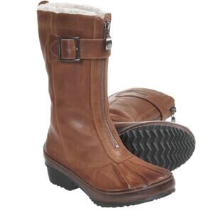 Sorel Sorelia Earhart Laredo Leather Women’s Boots Waterproof Sz 8 Sudan Brown